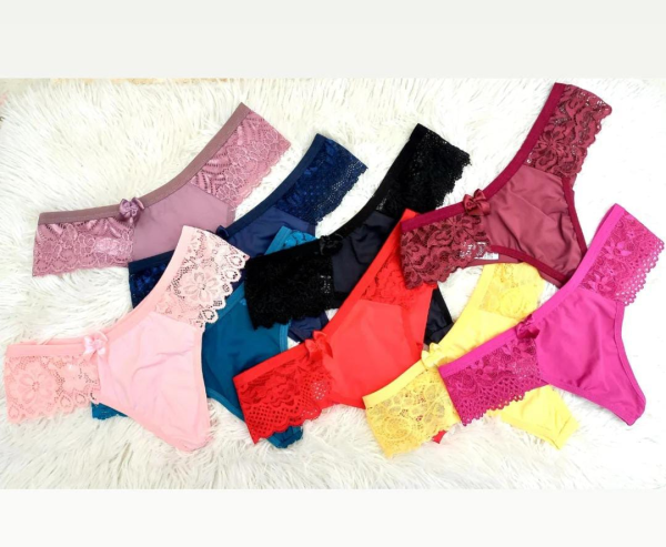 114C CALCINHA FIO DUPLO COM DETALHES EM RENDA