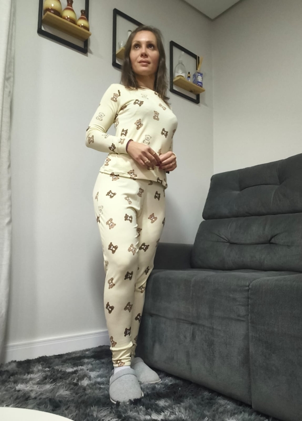 9005 PIJAMA SUEDE ESTAMPADO